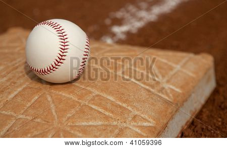 Baseball på tredje bas med plats för kopia