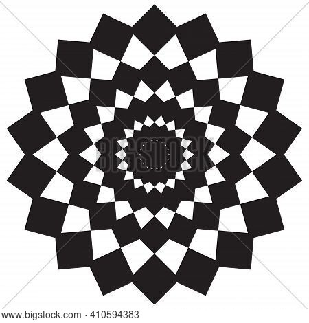 Square Circle Pattern Modern On White Background