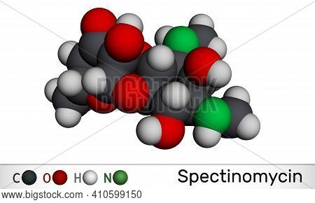 Spectinomycin Molecule. It Is Pyranobenzodioxin , Aminocyclitol Aminoglycoside Antibiotic. Used For 