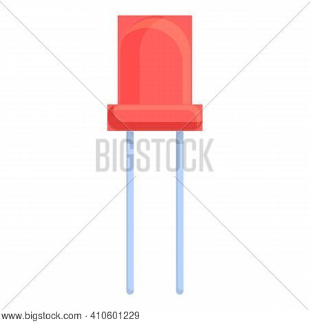 Electronic Resistor Icon. Cartoon Of Electronic Resistor Vector Icon For Web Design Isolated On Whit
