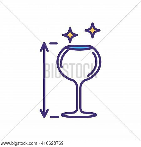 Choosing Right Glass Size Rgb Color Icon. Proper Dinner Etiquette. Drinkware, Glassware, Tableware. 