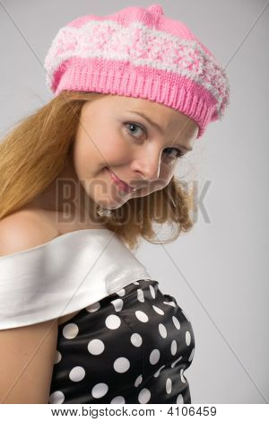 Beautiful Girl With Diffident Smile