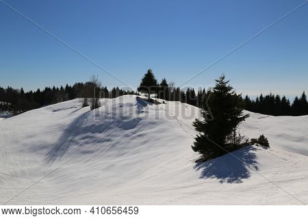 View Of The Landscape Near The Col Dei Scios In Friuli Venezia Giulia, Italy. High Quality Photo