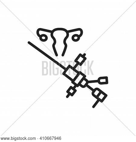 Colposcopy Line Icon. Outline Pictogram For Web Page.