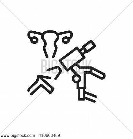 Colposcopy Line Icon. Outline Pictogram For Web Page.