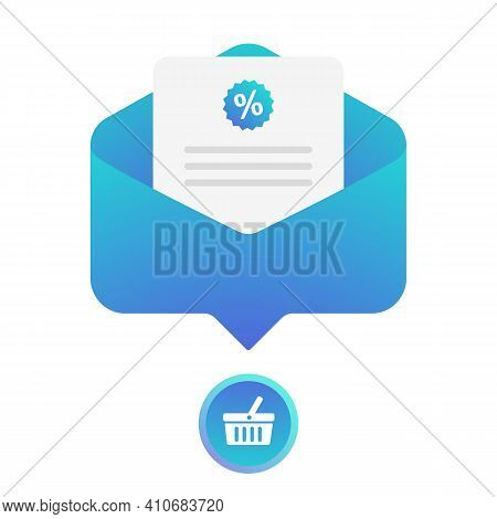 Digital Email Marketing Flat Vector Icon. Lead Generation Concept. Create Personalized Emails With L