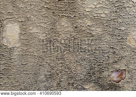 Texture The Surface Is Covered With Salt Deposits. The Surface Of The Old Metal Cooling Pipe At The 