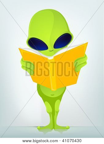Cartoon karakter sjove Alien. Vektor Illustration.