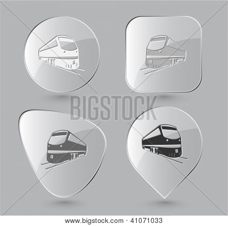 Vlak. Skleněné knoflíky. Rastrový obrázek.