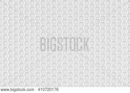 Abstract White Seamless Honeycomb Texture And Unobtrusive Sharp Background