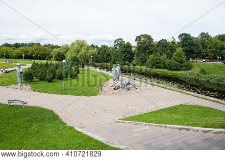 Panevezys, Lithuania - July 23, 2017: Sculpture 