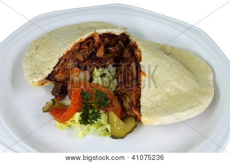 Schwarma Pita Pie lukke