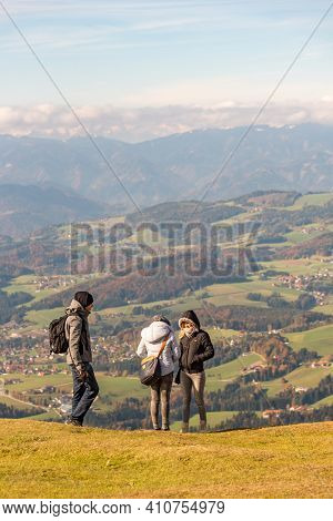 Schockl, Austria 23.10.2016 Mountain In Graz. Tourist Spot In Graz Styria. Places To See In Austria 