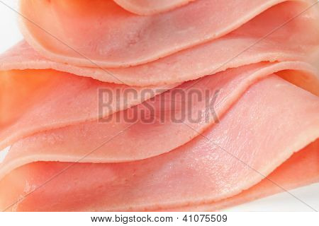 detalle de jamón doblada