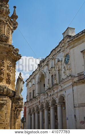 Rådhuset bygning. Nardo. Puglia. Italien.