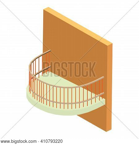 Lattice Balcony Icon. Isometric Illustration Of Lattice Balcony Vector Icon For Web