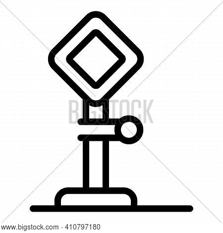 Railroad Indicator Icon. Outline Railroad Indicator Vector Icon For Web Design Isolated On White Bac