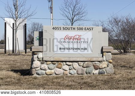 Whitestown - Circa March 2021: Coca-cola Plant. Coca-cola Manufactures Coke, Diet Coke, Sprite, Dasa