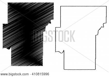 Hughes County, Oklahoma State (u.s. County, United States Of America, Usa, U.s., Us) Map Vector Illu