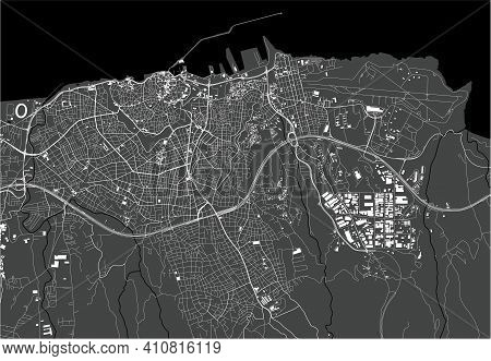 Map Of The City Of Heraklion, Crete, Greece