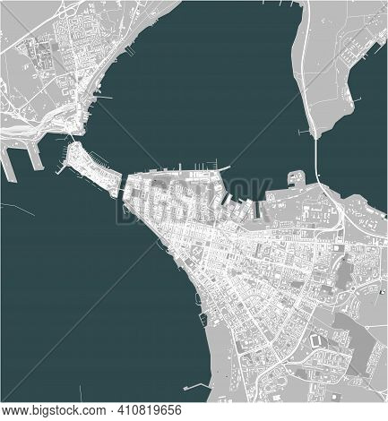 Map Of The City Of Taranto, Italy