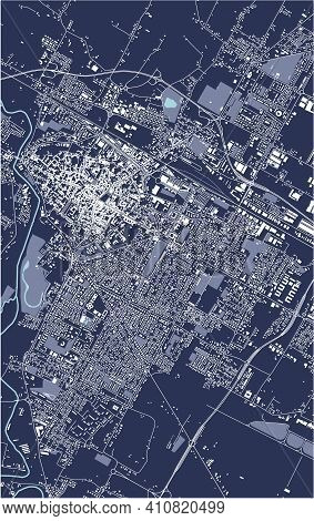 Map Of The City Of Forli, Italy