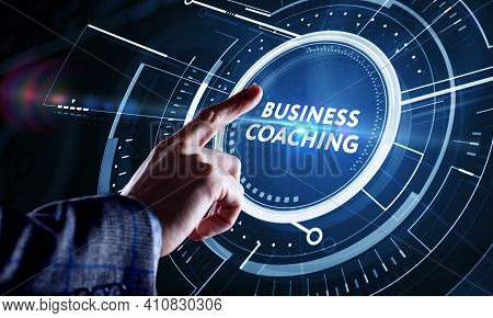 Business, Technology, Internet And Network Concept. Coaching Mentoring Education Business Training D
