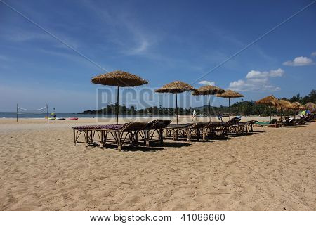 Lado de la playa en Goa