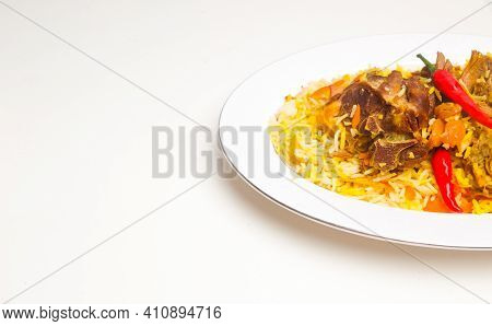 A Picture Of Mandy Lamb Rice Serve On The Table
