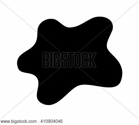 Fluid Liquid Random Organic Shapes Vector Isolated On White Background