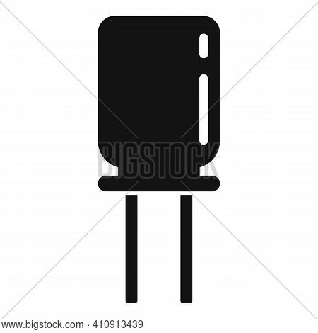 Radio Capacitor Icon. Simple Illustration Of Radio Capacitor Vector Icon For Web Design Isolated On 