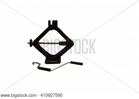 Black Car Jack Isolated On White Background