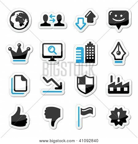 Web internet pictogrammen set - vector