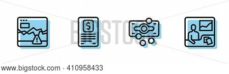 Set Line Stacks Paper Money Cash, Failure Stocks Market, Business Finance Report And Trading Courses