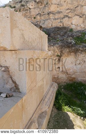 Ruins Of The Palace Of King Herod - Herodion In The Judean Desert, In Israel