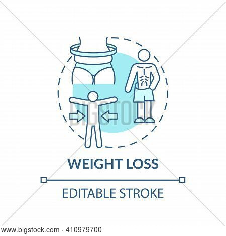 Weight Loss Concept Icon. Clinical Manifestations Idea Thin Line Illustration. Respiratory Disorders