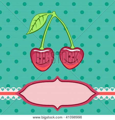 souriant coeurs ressemblant à cherryes