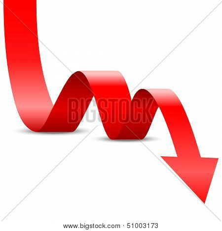 Abstract Red Arrow Up