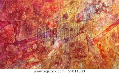 Abstract background: red patterns on white backdrop. Great for art texture, grunge design, and vintage paper