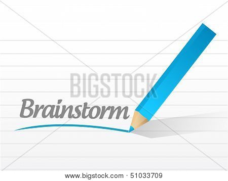 Brainstorm Written On A White Paper