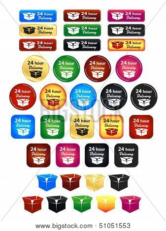 Large Set Of Shipping And Delivery Badges
