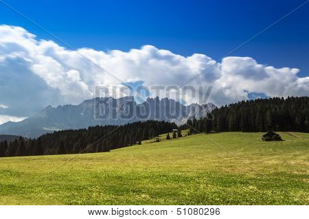 Dolomites, Mountain Latemar Panorama