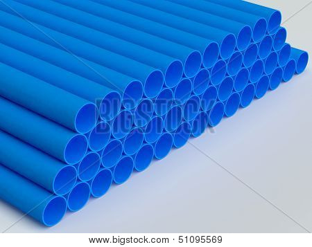 Close up image of  pvc pipes