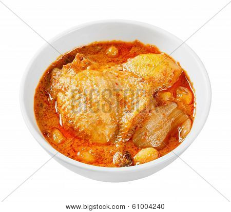 Muslim Style Chicken And Potato Curry Or Chicken Mussaman Curry
