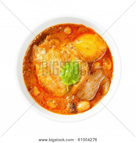 Muslim Style Chicken And Potato Curry Or Chicken Mussaman Curry