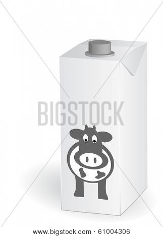 carton one liter of milk, vector, eps10