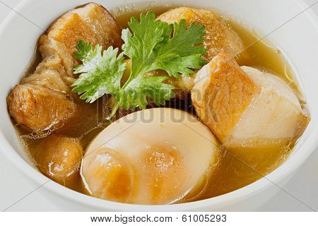 Sweet Pot Stewed Streaky Pork And Egg With Five Spices