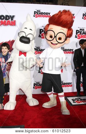 LOS ANGELES - MAR 5:  Mr. Peabody, Sherman at the 