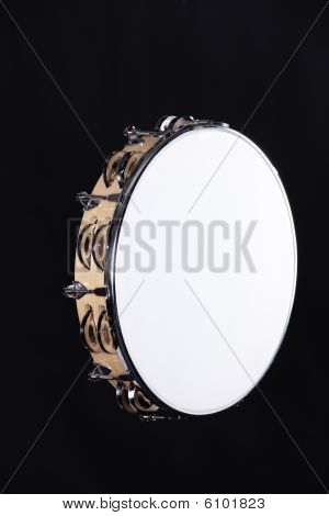 Tambourine Isolated On Black