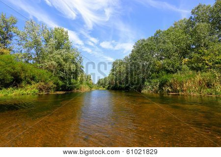 Nice summer scene on Oril River, Ukraine